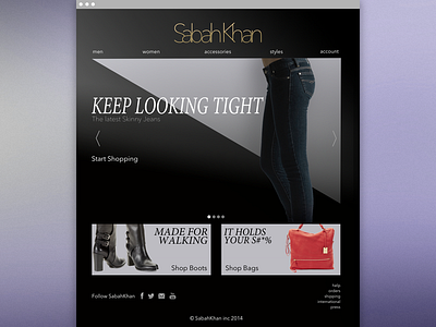 Sabah Khan Site Mock-Up branding design fashion mockup site web
