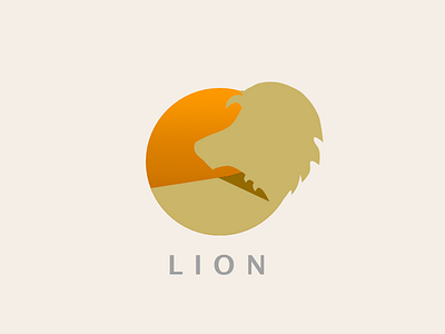 Lion Silhouette animal flat gradient lion silhouette