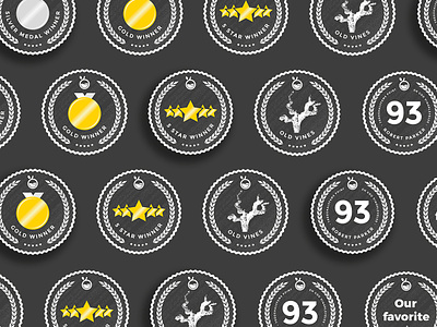 Andrupvin Badges badges design ecommerce graphic design icon illustration vector wine