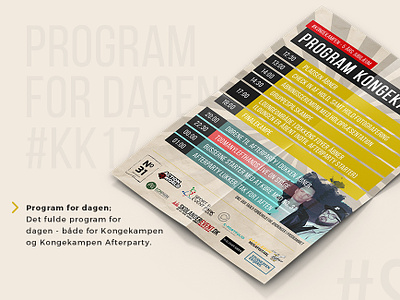 Kongekampen timeplan branding flyer design flyers graphic graphic design graphicdesign