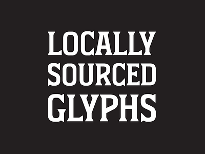 Locally Sourced Glyphs font latin serif type design typeface