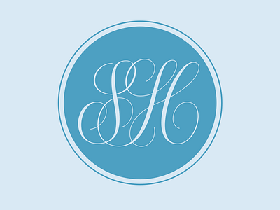 Monogram fancy lettering logo monogram script