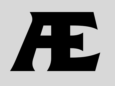 Æ black font latin type design typeface
