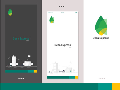 Desa Express V1 Dark & Light Splash Screens app design illustration ui ux