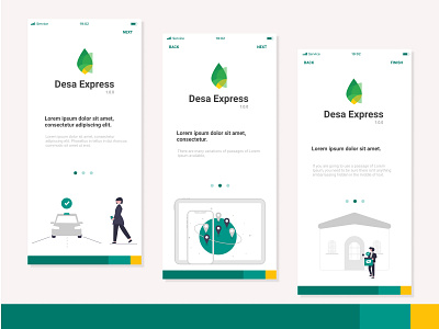 Desa Express - Light Version - Onboarding Screen app design illustration light ui ux