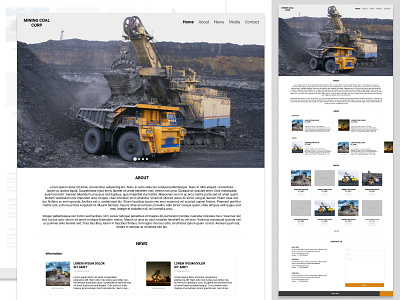 Mine Coal - Company Profile app branding coal company profile design ui ux web