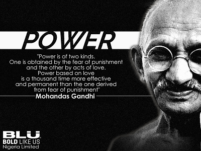 Gandhi Quote about Power blunigeria gandhi