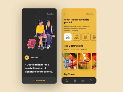 Travel App android app app app design apps apps design clean design illustration ios app minimal mobile app mobile ui tour tourism tourist ui uiux ux ux design vector