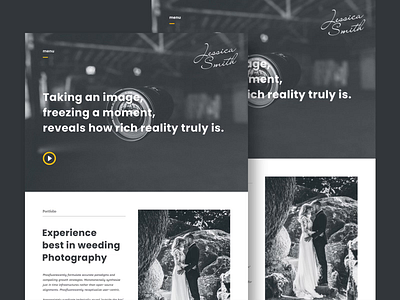 Photographer Web Landing page apps clean flat graphic design hand drawn home homepage landingpage photographer photography ui ui ux uiux ux design video web web design webdesign website website design