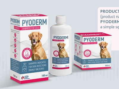 Package for dogs Shampoo box branding design event illustration label lecture logo package poster