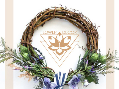 Flower Decor catalog design flowers graphic logo