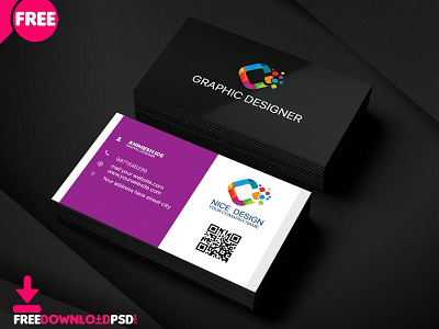 Nice Graphic Designer Business Card business business cards business cards free cards free psd graphic design graphic design business card graphic designer visiting card