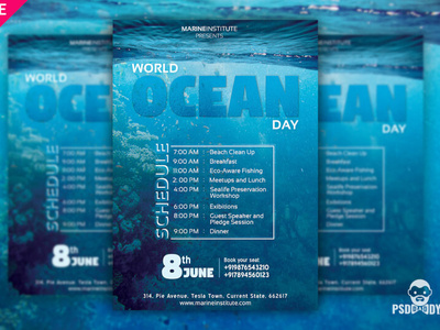 World Ocean Day Flyer + Social Media Free PSD Template beach clean up day beach cleaning cleaning ocean clean up day ocean cleaning ocean day ocean day celebration ocean day flyer ocean life oceans worlds ocean day