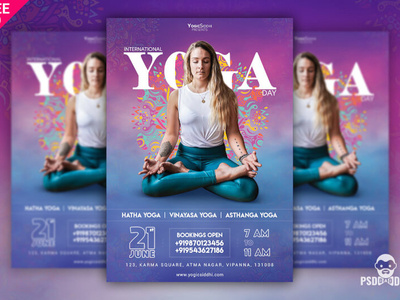 International Yoga Day Flyer + Social Media Free PSD Template flyer international yoga day international yoga day flyer social media social media post yoga asana yoga day yoga day flyer yoga day social media yoga pose