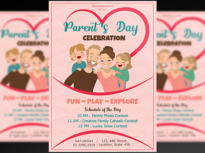 Parents Day Flyer+ Social Media PSD
