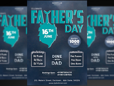Father’s Day Flyer + Social Media Free PSD Template dad daddy father fathers day fathers day celebration fathers day flyer fathers day social media post photoshop social media social media post