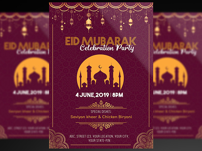 Eid Celebration Party Flyer+ Social Media PSD eid eid celebration eid celebration flyer eid flyer eid mubarak eid mubarak flyer eid social media flyer free psd social media social media post