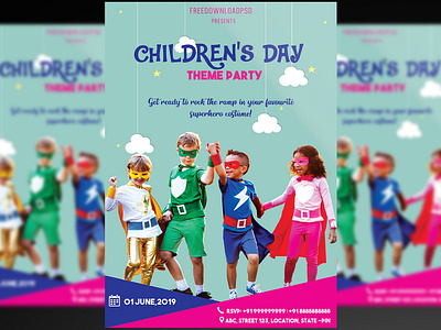 Children’s Day Flyer+Social Media PSD