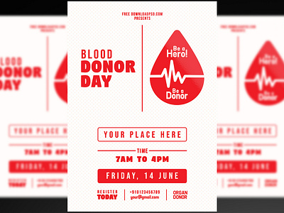 Blood Donor Day Flyer + Social Media