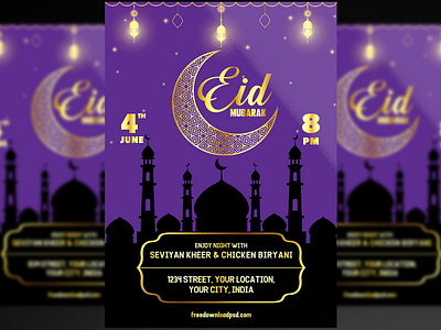 Eid Flyer + Social Media Post eid eid celebration eid celebration flyer eid flyer eid mubarak eid mubarak flyer eid social media flyer free psd social media social media post