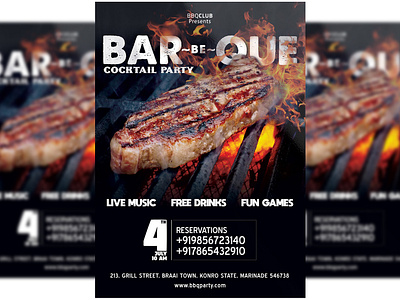 Barbeque Party Flyer + Social Media PSD Template barbeque barbeque cocktail party barbeque flyer barbeque party flyer barbeque party social media bbq bbq flyer bbq social media flyer party social media social media post