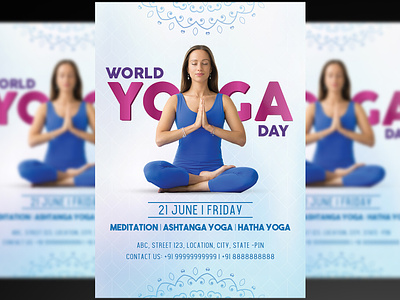 World Yoga Day Flyer+Social Media Post