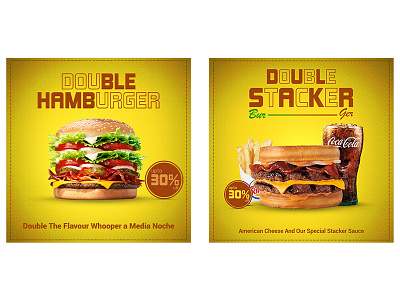 Burger Social Media PSD Template burger burger king burger social media coke discount double burger fast food food french fries hamburger offers social media social media design social media post
