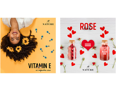 Rose Oil and Vitamin E Capsule Social Media