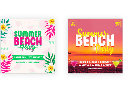 Summer Beach Party Social Media