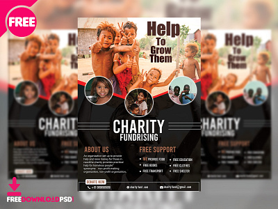 Charity Flyer Free PSD charity charity flyer design flyer flyer design fundraiser ngo