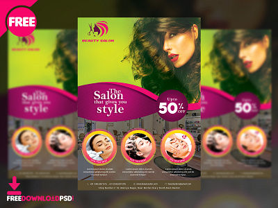 Beauty Salon Flyer Free PSD