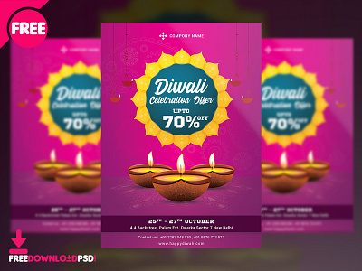 Diwali Sale Flyer Free PSD deepawali design diwali diwali sale diwali sale flyer flyer flyer design free design free psd sale flyer