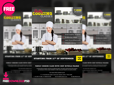Cooking Classes Flyer Free PSD cooking classes cooking classes flyer cooking classes free psd culinary classes design flyer flyer design free free psd