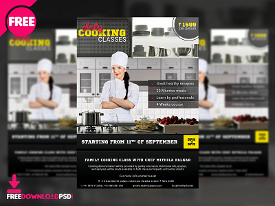 Cooking Classes Flyer Free PSD