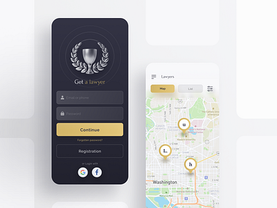 Get a lawyer / DailyUI app dailyui design lawyer ui ui ux ux web webdesign