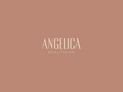 Angelica | Beautician beauty brand branding design font logo logodesign logotype mark minimal nude typo typography