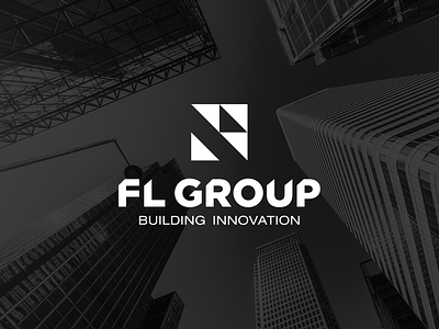 FL Group logo brand branding building company construction logo logodesign logomark logotipo logotype mark minimal realestate