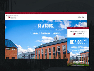 Responsive university website design