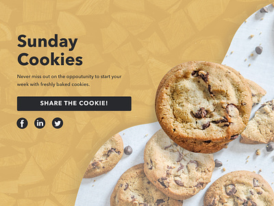 Daily UI Challenge #010 - Social Share brown challenge accepted cookies daily 100 challenge dailyui ui