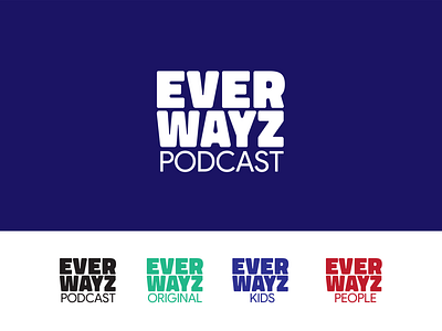 Everwayz Content - Logo Design black blue content ever evergreen everway everwayz everyday everyway kids logodesign original people podcast red way z