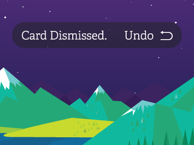 Undo card cards notification notifications undo