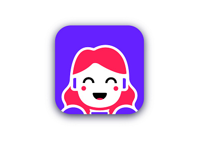 robot girl playful (icon concept 1) character fun girl happy icon illustration laugh play robot smile