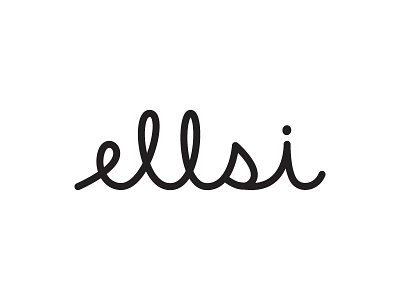 Ellsi wordmark branding female feminine lettering logotype wordmark