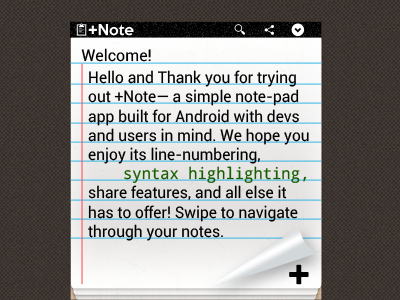 +Note Android App UI