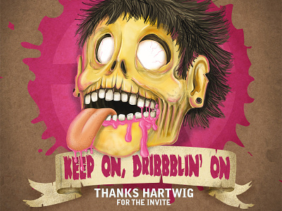 Keep On Dribbblin! debut dribbble drool zombie