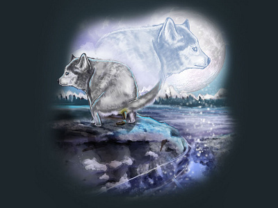 Majestic Wolf canadian majestic moon wolf