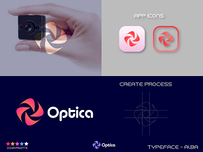 SHOT 8 android app design app concept app logo design app store app ui apple watch application brand and identity branding camera design glass illustration logodesign o letter optical orange logo other typography vector