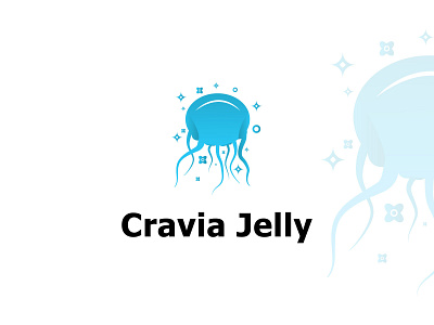 Jellyfish Logo abstract agency app branding character clean company cool creative flat hot icon illustration jelly jellyfish logo logo designer minimailist logo minimal ui