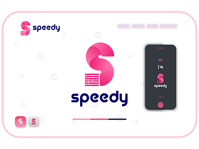 speedy logo abstract android app design app branding clean company dise gradient logo graphicdesign illustration logo logodesign others s logo sketch t shirt typogaphy typography ui web