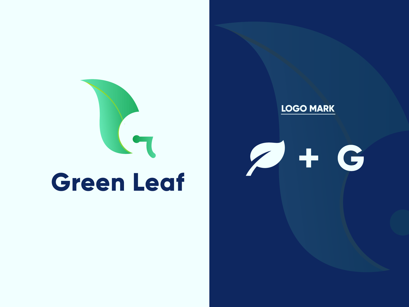 G leaf Logo by Logo Point on Dribbble